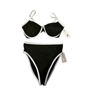 Shade & Shore Black and White Bikini